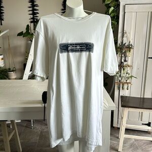 Eddie BAUER size large tall, 100% cotton white short sleeve T-shirt
